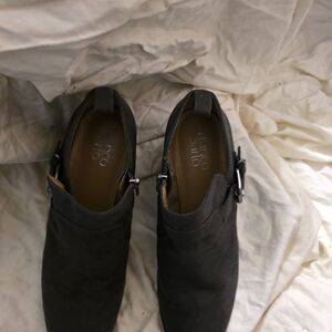 Franco Sarto Black Suede Loafers